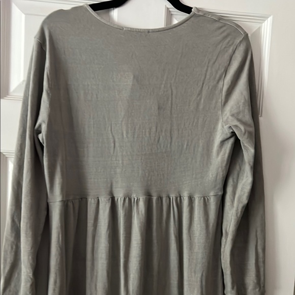 James Perse Gray Ruched V-Neck Sundress - Picture 10 of 12